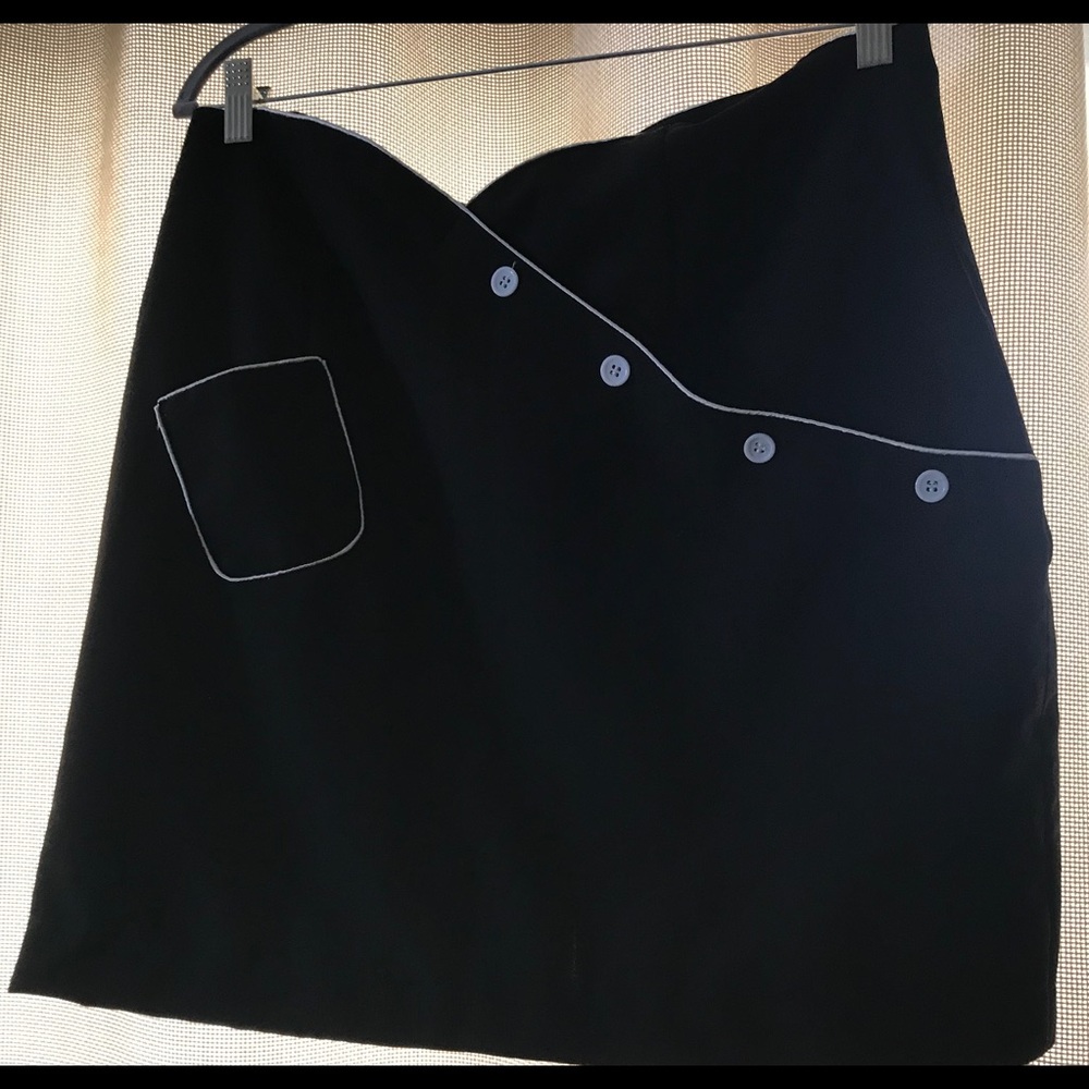 Bettie Page  3XL Black Skirt White Trim